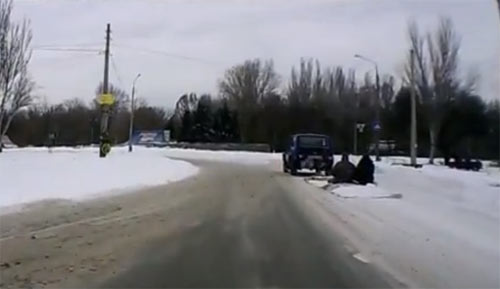Зимние развлечения на дорогах Запорожья Зимние развлечения на дорогах Запорожья